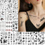 15pcs Waterproof Temporary Tattoo Sticker Starry Moon Flower Heart Flying Bird Fake Tatto Flash Tatoo finger Tato for  Women Men