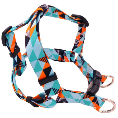 Luxury Designer Dog Harness for Chihuahua Bohemia Print Durable Walking Pet Collar Supplies Medium Big Puppy Leash Accessories