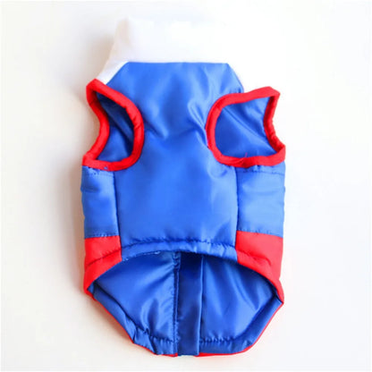 Windproof Pet Vest Jacket Winter Warm Big Dog Clothes Puppy Harness Clothing Funny Printed Coat for Small Medium Dogs Cats XS-XL
