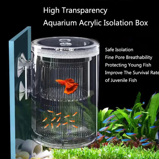 Acrylic Floating Fish Breeding Isolation Box Aquarium Breeder Feeder Fish Tank Hatching Incubator Aquarium Hatchery Accessories
