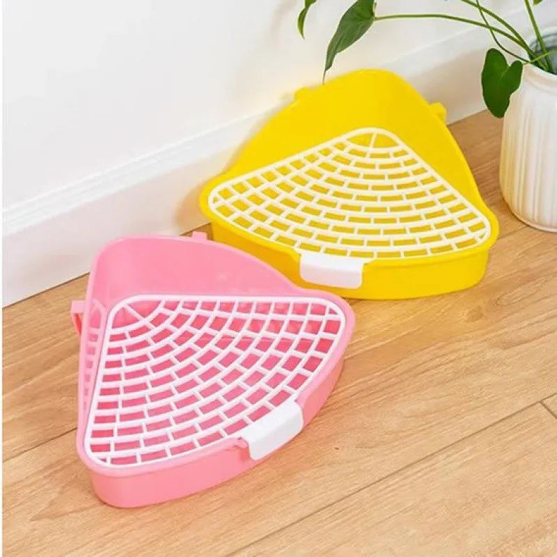 Large Capacity Triangle Toilet Mini Pet Urine Bowl, Placed in The Corner of The Wall Appropriately, A Variety of Color Options