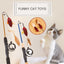 Retractable Cat Toy Fish Type Telescopic Feathers Funny Cat Stick Toys Pet Toy for Kitten Cat Rods Simulation Fishing Rod