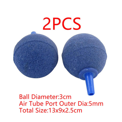 UXCELL Air Pump Sand Stone Set Aquarium Oxygen Parts Air Stone Bubble Fish Tank Aerator Ball Shaped Mineral Bubble Accessories