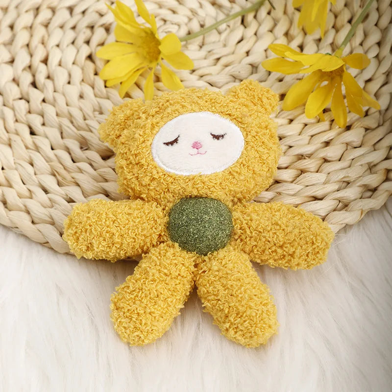 Cat toys filled with cotton and containing catnip balls, animal plush toys that are durable, bite resistant, and fun to play wit