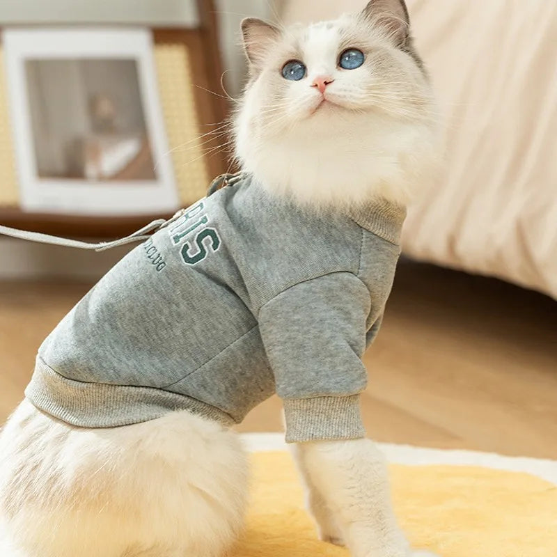 Winter Clothes for Dogs Pet Warm Dog Hoodies Letter Pullover Dog Coat New Cat Clothing Chihuahua French Bulldog Puppy Sweatshirt