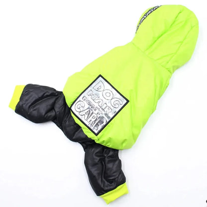 Thermal Fleece Lined Dog Jumpsuit Hooded Winter Dog Clothes Waterproof Coat for Small Dogs Yorkie Chihuahua Cold Weather Outfits
