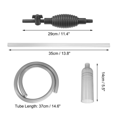 UXCELL Aquarium Water Change Kit Fish Tank Siphon Long Hose Parts Vacuum Cleaner Water Pump Gravel Filter Tools Accessories Set