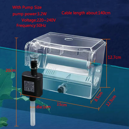 ﻿ High Transparent External  Aquarium fish breeding box juvenile fish tank isolation Betta fry spawning apparatus Tropical fish