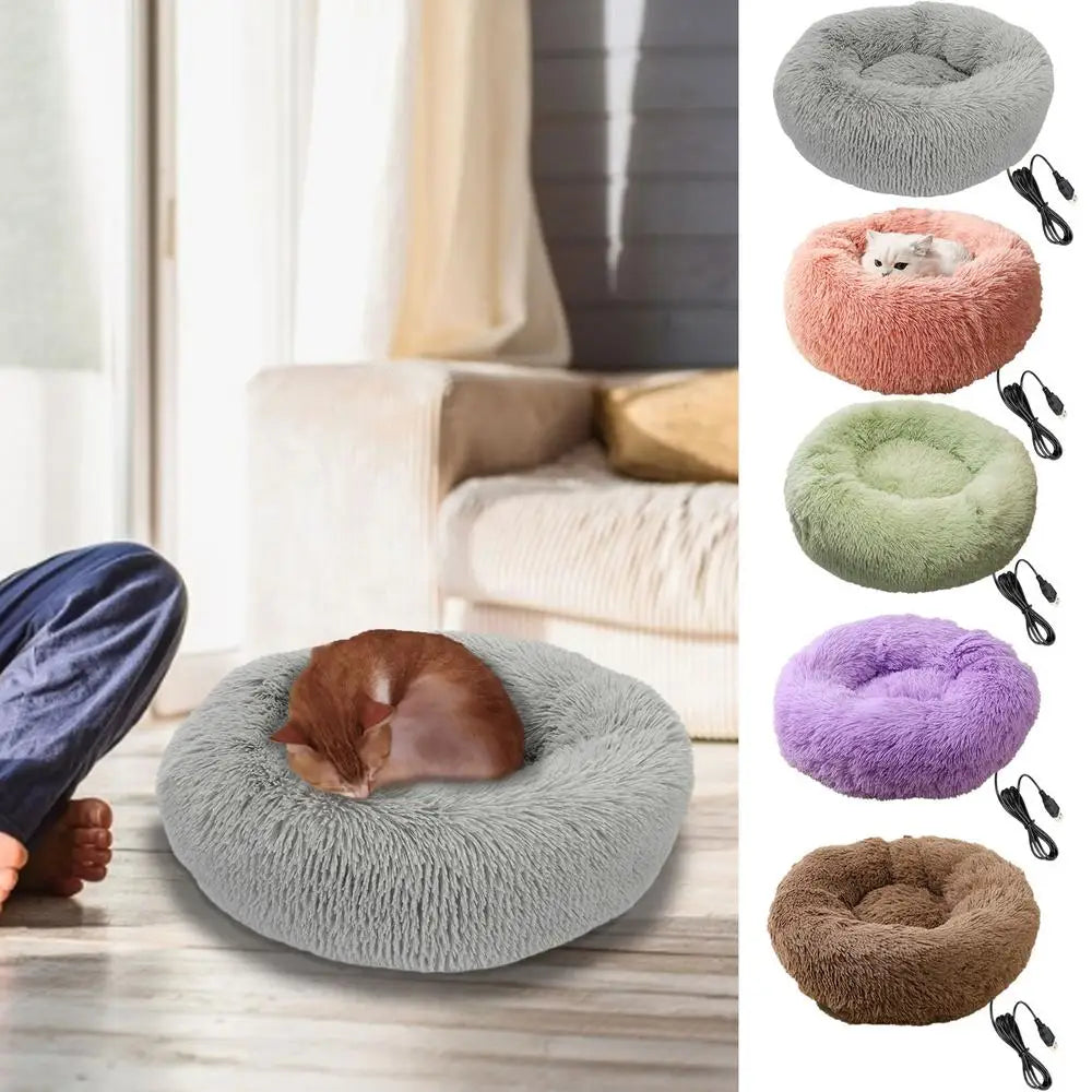 Electric Heated Dog Bed Soft and Comfortable Pet Heating Pads USB Charging Cat Mat winter Warm Indoor Pet Bed Heating Pet Pads