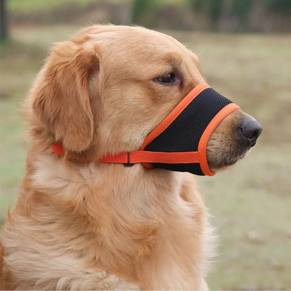 Adjustable Anti Bark Bite Mesh Muzzle for Dogs Pet Mouth Muzzle Stop Chewing for Puppies Nylon Belt Dog Accessories Pet Products