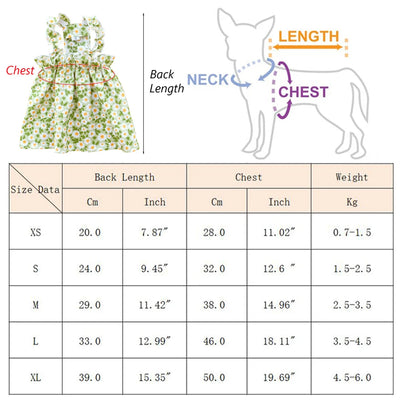 Cotton Puppy Dog Princess Dress for Small Dogs Suspender Skirt Summer Thin Pet Clothes Chihuahua Poodle Yorkies mascotas Dresses