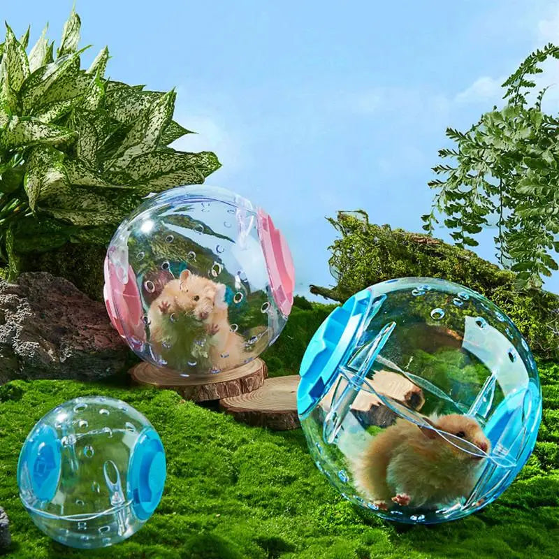 Hamster Run Ball Cute Hamster Exercise Toys For Small Animal Breathable Silent 7-inch Dwarf Hamster Running Ball Transparent