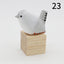 Wooden Bird Figurine Ornaments Handmade Carving Animals Miniature Crafts Art Decor Home Desktop Decoration Children Gifts