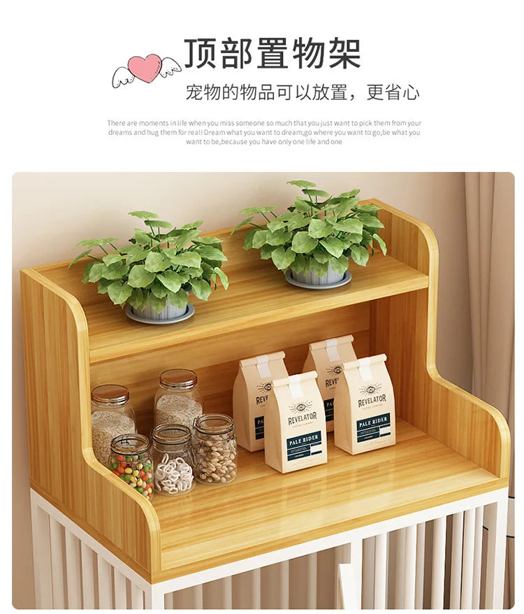 Dog cage household indoor with toilet pulley exquisite workmanship small medium and large dog cage reinforced kennel villa heigh