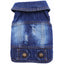 Spring Autumn Apparel Dog Jeans Jacket for Small Medium Dogs Cool Blue Pet Denim Hooded Coat Puppy Clothes Outfits