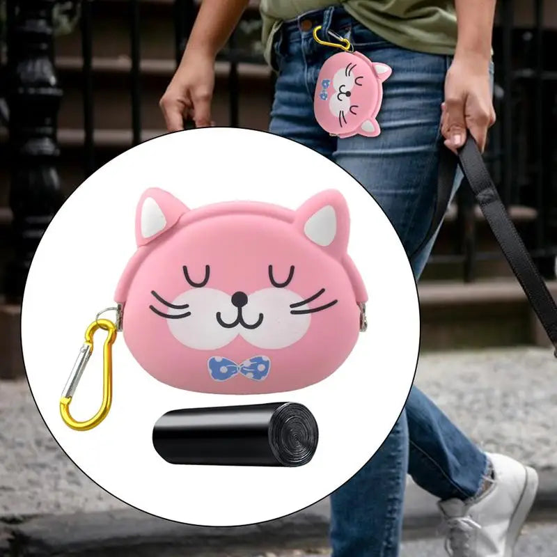 Dog Treat Pouch Silicone Pet Snack Pouch Portable Pet Training Container Pet Poop Bag Dispenser Treat Storage Bag Dogs For Pet