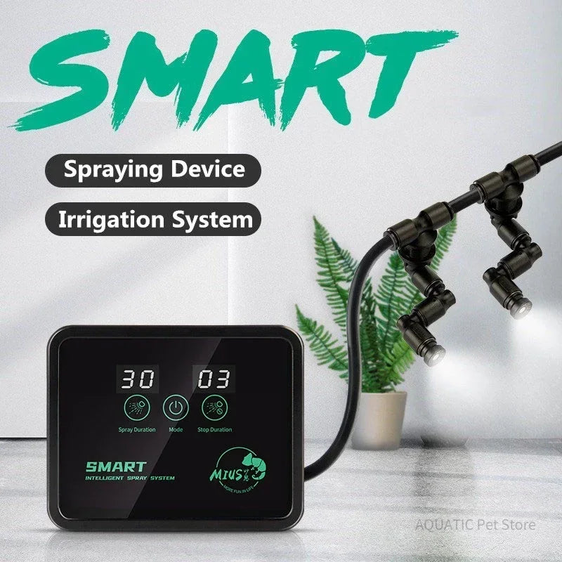 Intelligent Reptile Spray System Mist Rainforest Tank Spray System Kit Sprinkler Control Terrariums Humidifier Electronic Timer