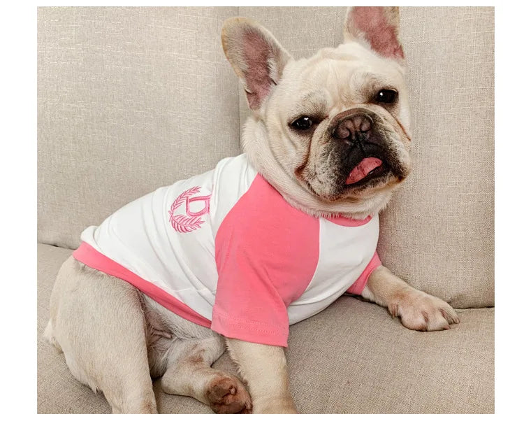 Dog Vest  Dog Shirts for Dogs  Dog Costume  Dog Clothes Parent-child Wear Spring and Summer Embroidery Four Colors