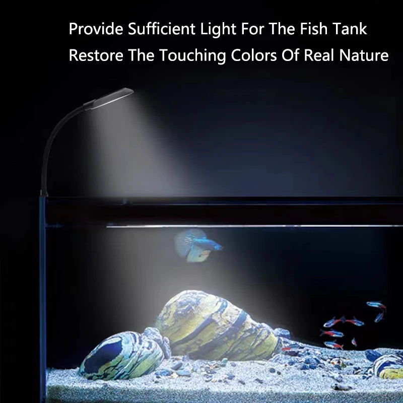 7W Aquarium Light LED Waterproof Fish Tank Lighting Underwater Fish Lamp Aquariums Decor Plant Lamp Mini fish tank light