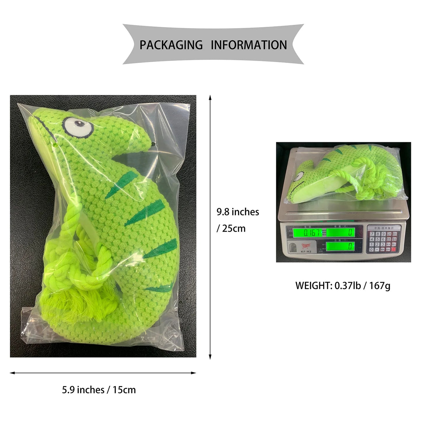Dog Plush Toy Spot Plush Stuffed Molars Bite-resistant Squeaking Sound Chameleon Pet Dog Toys Fleece Squeak Toys