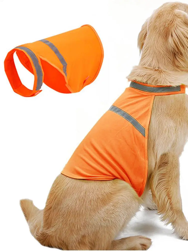 Dog Safety Vest Reflective Dog Vest Night Safety Fluorescent Dogs Clothes Safety Vest Outdoor Training Running Vest Pet Supplies