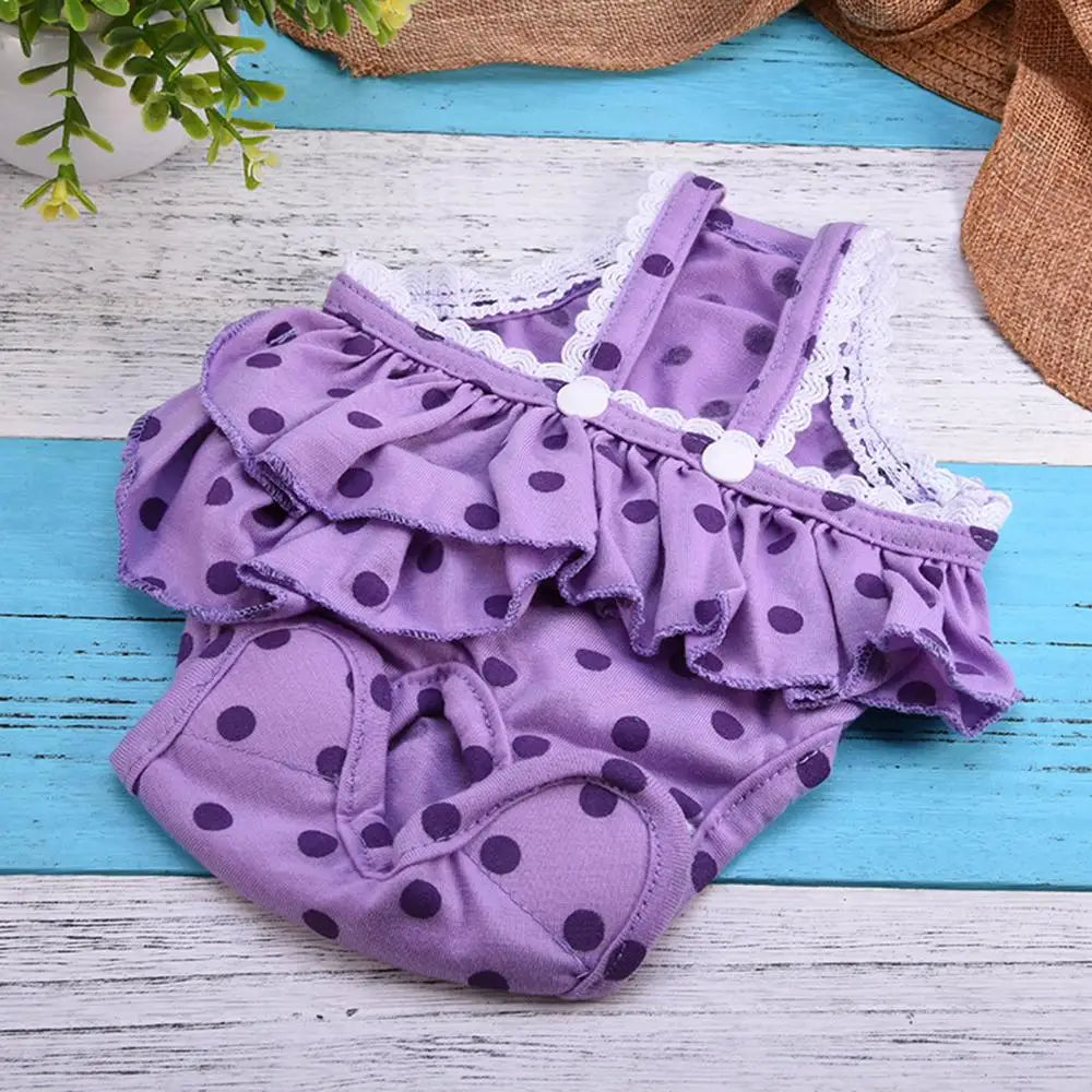 Pet Underwear Shorts Reusable Dog Diapers AntiHarassment Strap Physiological Pants Washable Female Sanitary Underwear 30E