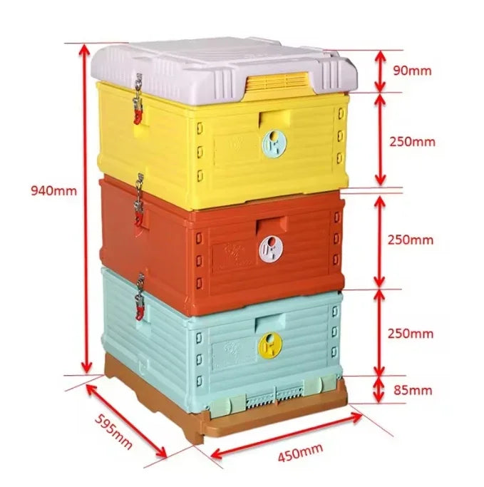 beekeeping Langstroth beehive 3 layer 10 frame beehive thermal plastic bee hive