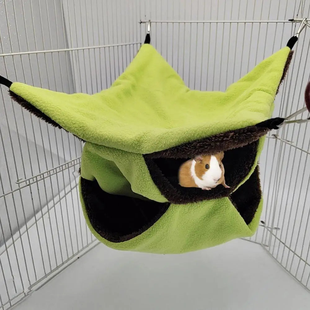 Pet Hammock 3layer Thick Plush Soft Warm Hanging Nest Sleep Bed For Small Pet Hamster Ferret Squirrel Chinchillas Pet Supplies