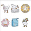 Funny Animal Sets Enamel Pins Cartoon Anime Figure Ghost Spooky Cute Cat Bird Brooches Backpack Lapel Badge Punk Jewelry Gifts
