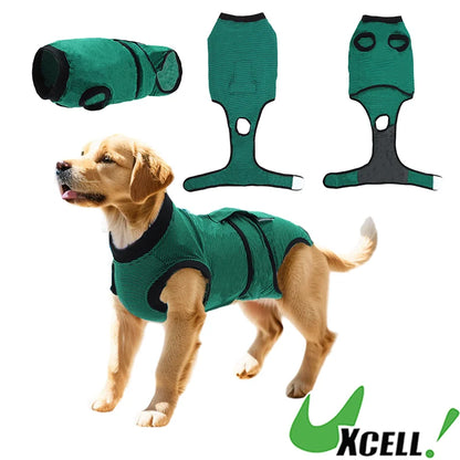 UXCELL Pet Recovery Suit Wound Protective Clothes for Dogs Cats After Weaning Pet Recovery Striped Shirt Surgical Clothing