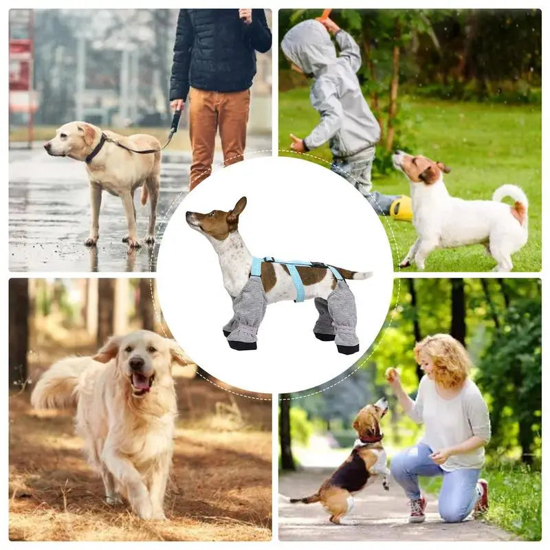 Dog Boot Waterproof Leggings For Paw Protection Dog Snow boots For Winter Dirty-Proof Anti-Fall Pets Outdoor Walking Supplies
