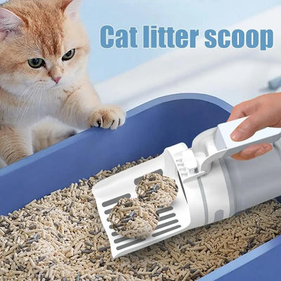 Cat Litter Shovel Poop Sifting Hollow Portable Litter Scoop With Holder Pet Supplies Large Cat Scooper Multifunctional For Pet