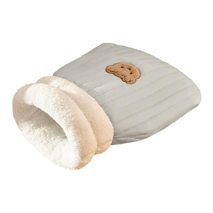 New Creative Pocket Cat Nest Semi-enclosed Pet Sleeping Bag Lambswool PP Cotton Warm And Comfortable Cat Sleeping 44/54cm Bag