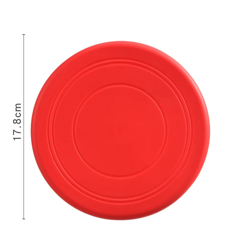 Rubber Flying Saucer Interactive Dog Toy For Large Dogs Soft Dog Accessories Puppy Training Supply Puzzle Activity Game Chewers