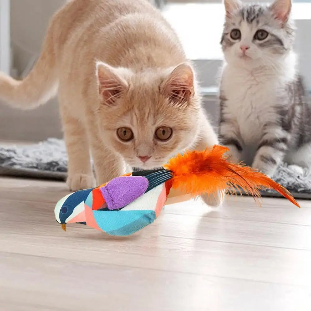 Cat Sound Bird Toy Interactive kitten Toy Bird With Sounds Real Birds Interactive Cat Toys For Indoors Realistic Toys For Cats
