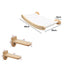 Cat Wall Furniture Wooden and Sisal Climbing Shelves Stairway and Ladder Cat Bridge Scratching Post for Grinding Claws and Rest