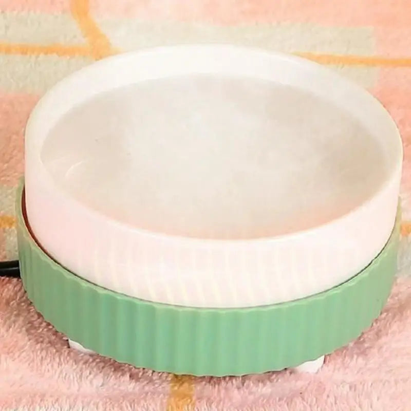 Heated Dog Water Bowl Thermostatic Cat Heating Bowl Quiet Pet Water Bowl Heater Animal Drinking Bowl Pet Water Dispenser For