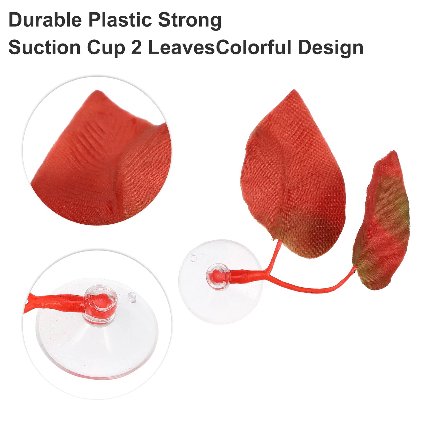 UXCELL 2/4 Pcs Aquarium Artificial Plastic Plants Betta Fish Leaf Pad with Suction Cup Betta Bed Leaf Hammock Resting Hide Decor