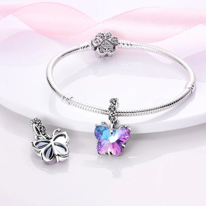MULA 1PC Coffee Pet Moon Star Silver Plated Pendant Fit Original Snake Chain Charm Bracelet DIY Women Jewelry Gift
