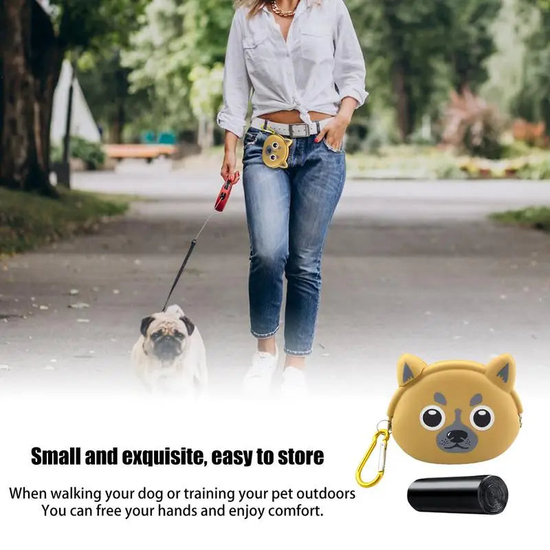 Dog Treat Pouch Silicone Pet Snack Pouch Portable Pet Training Container Pet Poop Bag Dispenser Treat Storage Bag Dogs For Pet