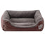 Warm Corduroy Dog Sofa Bed – Plush Fleece Pet Couch with Bolsters