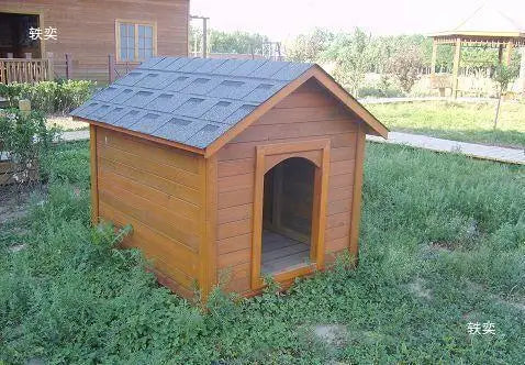 Outdoor solid wood preservative wood kennel with doors and windows kennel cat house pet house cat kennel carbonize