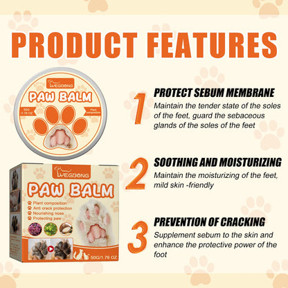 Paw Balm for Cats 50g Cat Dog Paw Protective Cream Pet Nose Protector Moisturizer Pet Crack Feet Repair Accessories for Cats