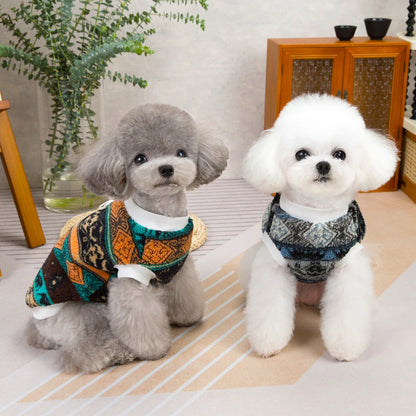 Winter Dog Sweater for Small Dogs, Soft Thermal Fleece Dog Clothes Chihuahua Yorkie Puppy Sweater Pet Pullover with Leash Ring