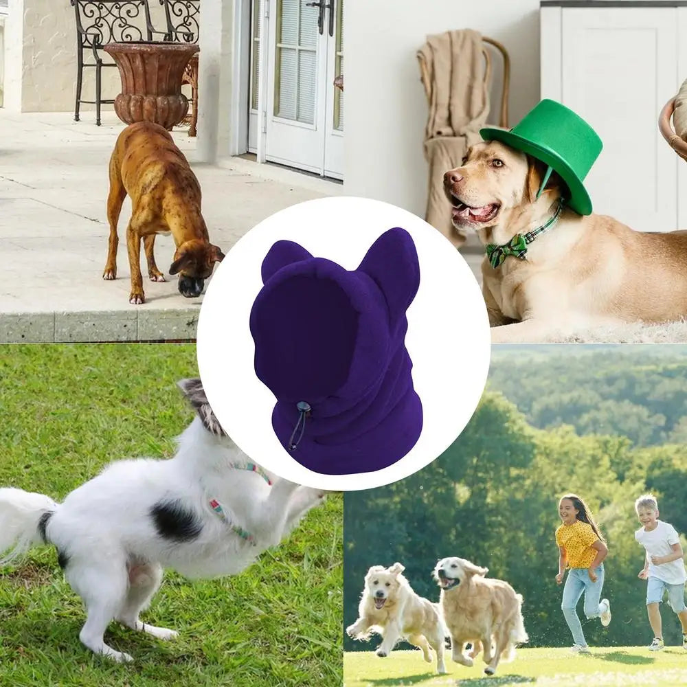 Dog Winter Hat Thickened Dog Hood Warm Hat Walking Outdoor Winter Pet Hat Dog Ears Cover Headwear Puppy Caps Puppy Headgear