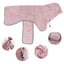 UXCELL Dog Bathrobe Pet Hooded Drawstring Towel Casual Striped Soft Dog Bath Towel Absorbent Dog Coral Fleece Coat Bath Robe