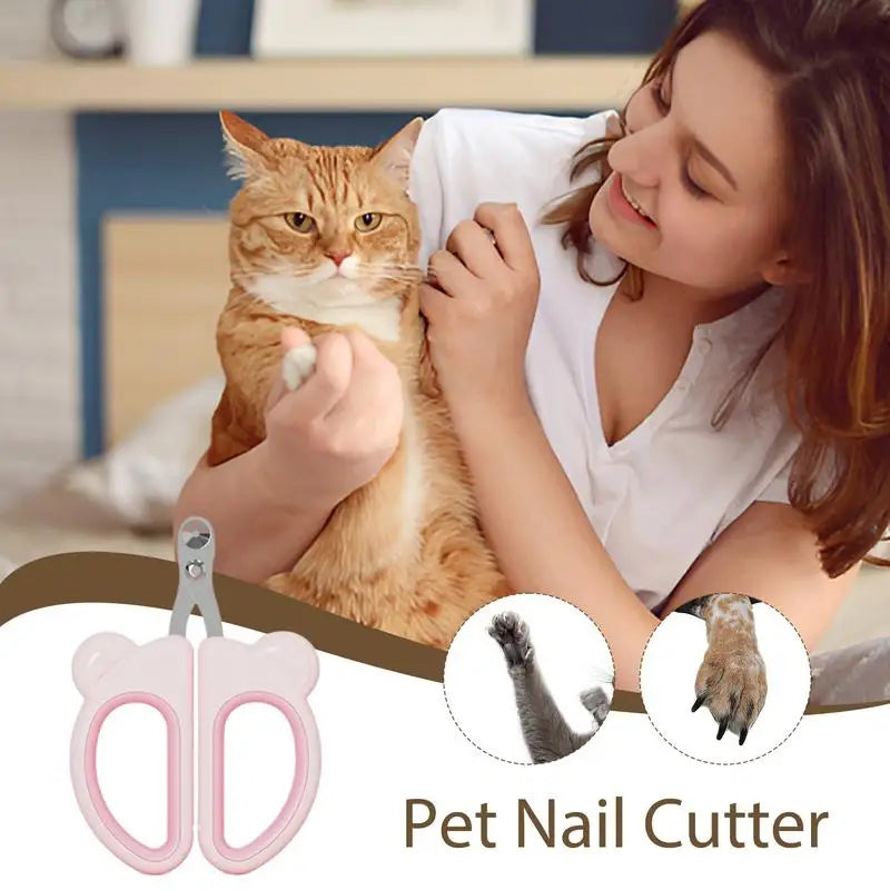 Pet Nail Clippers Sturdy Non-slip Handles Cat Claw Trimmer Puppy Toenail Cutter Professional Anti-Slip Safe Pet Detailing Tool