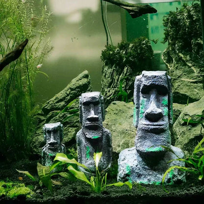 1Pcs Resin Aquarium Decoration Fish Tank Ancient Antique Roman Statue Ornament Acuario Rocks for Aquarium Fish Decor Reptile Box