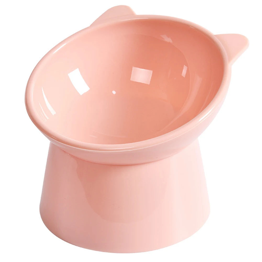 Pet Cat Dog Bowl High Foot Dog Bowl Neck Protector Cat Pet Food Water Bowl Anti-Overturning Binaural Washable Pet Feeding Bowl