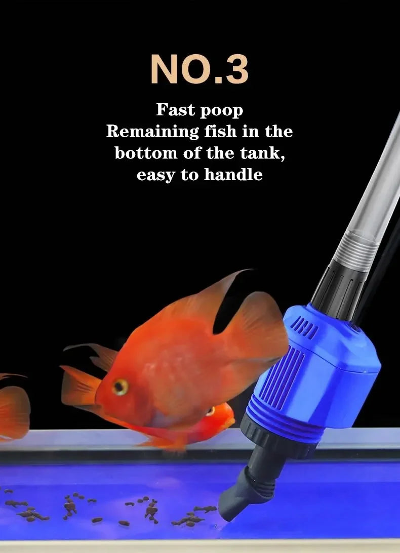 Electric Fish Tank Gravel Cleaner Automatic Aquarium Cleaner Water Change Pump Aquarium Siphon Vacuum Cleaner Water Filter Pump